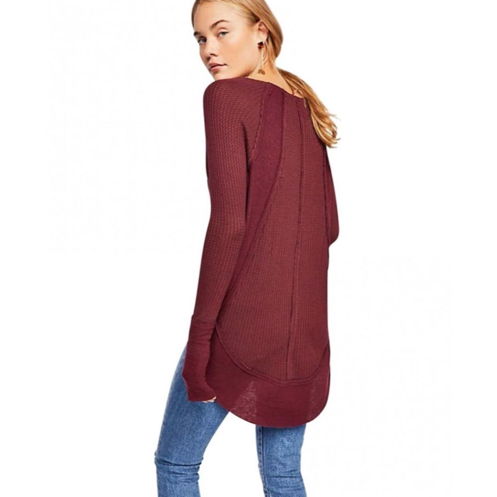 Free People | We The Free Catalina Thermal Top in Plum - Picture 3 of 9